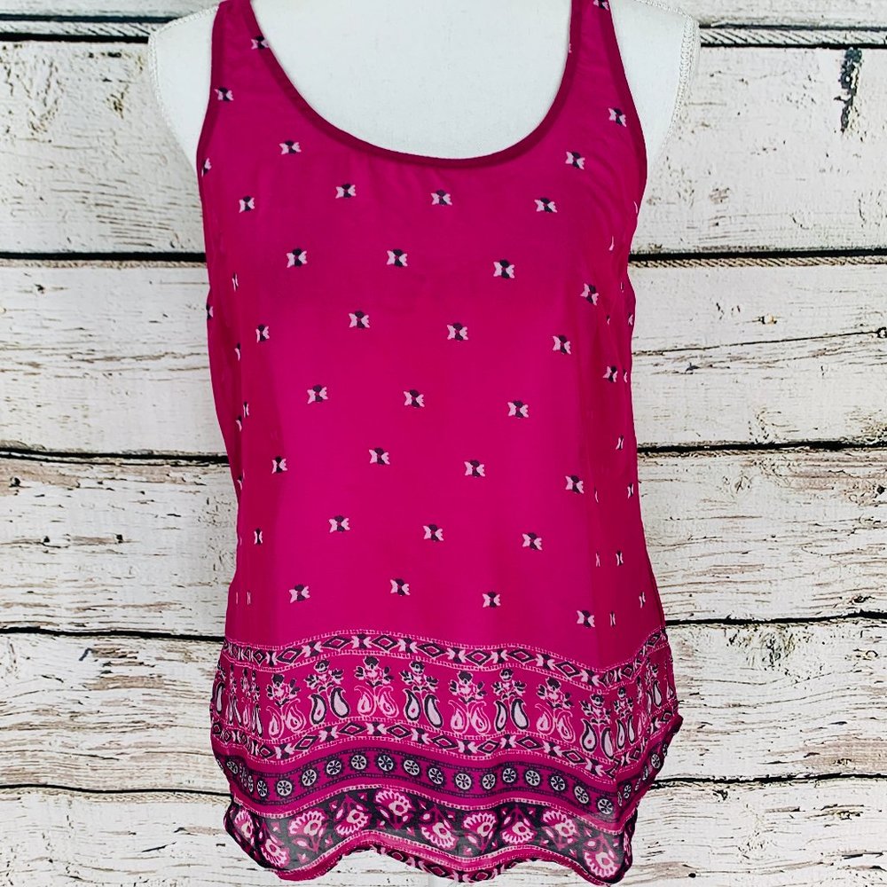 Old Navy Women's Top Pink Sheer Sleeveless Small